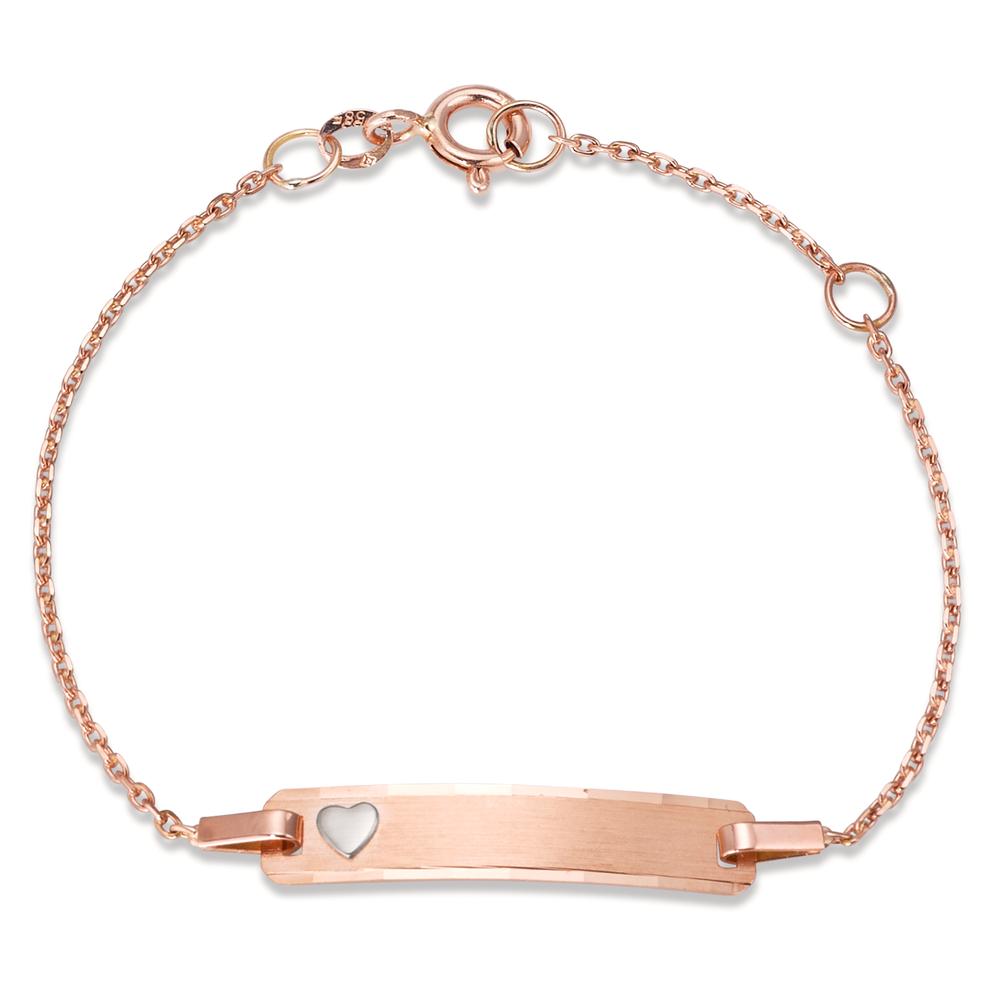 bransoletka z grawerem złoto czerwone 585/14 K dwubarwny 14-16 cm
