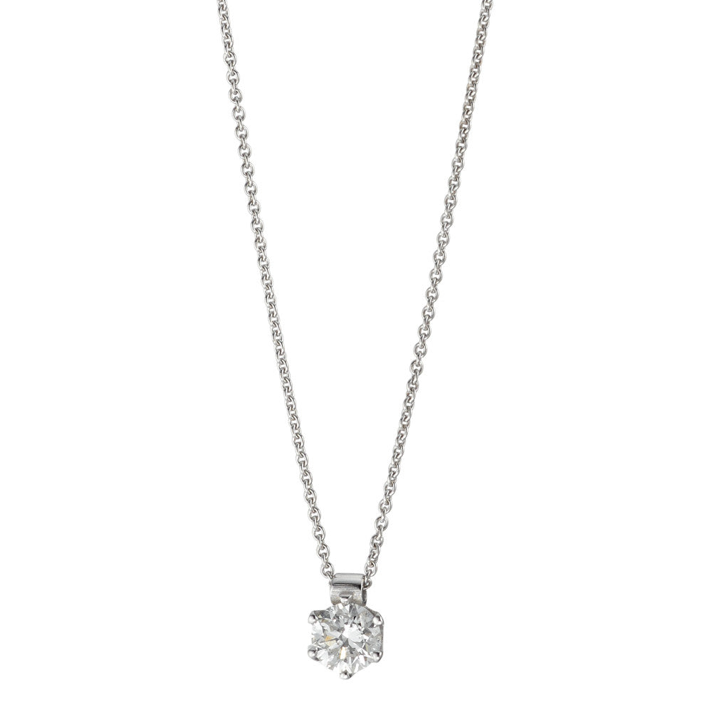 Naszyjnik złoto białe 585/14 K Diament 0.22 ct, w-si 39.5-42 cm