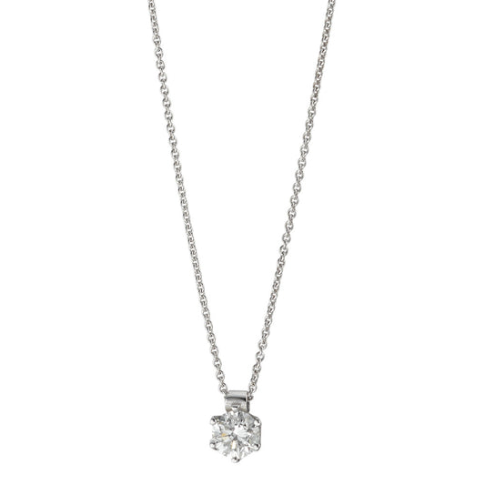 Naszyjnik złoto białe 585/14 K Diament 0.22 ct, w-si 39.5-42 cm