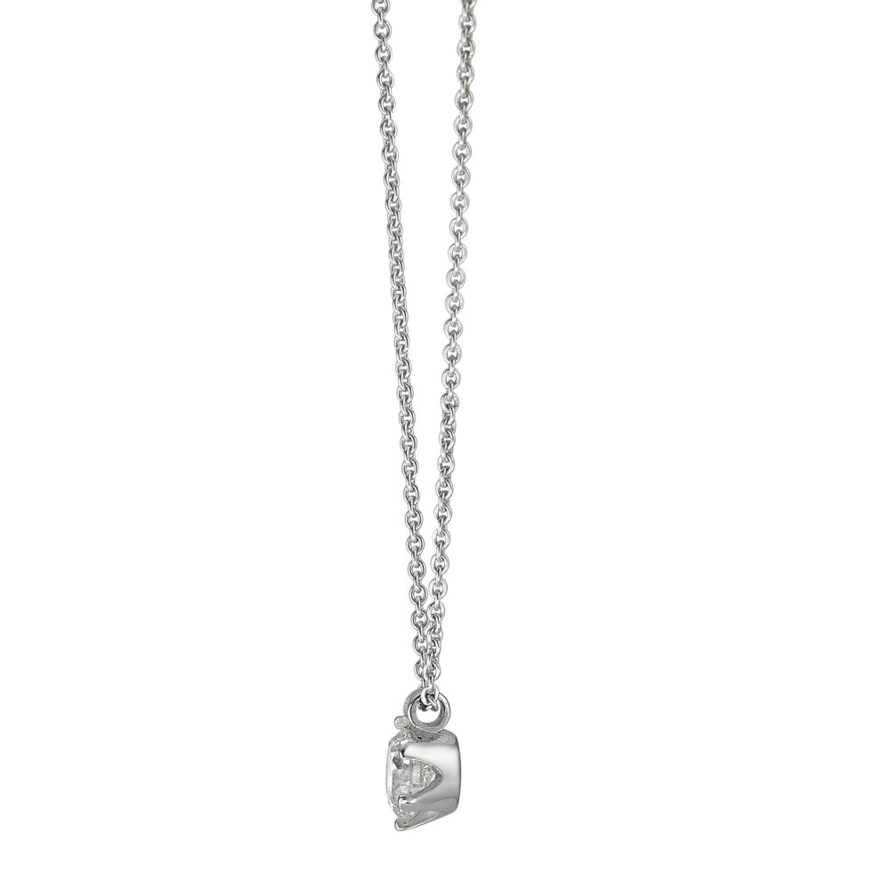 Naszyjnik złoto białe 585/14 K Diament 0.22 ct, w-si 39.5-42 cm