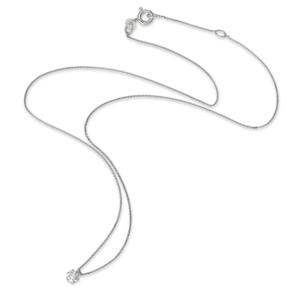 Naszyjnik złoto białe 585/14 K Diament 0.22 ct, w-si 39.5-42 cm