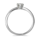 pierścionek zaręczynowy złoto białe 585/14 K Diament 0.20 ct, w-si