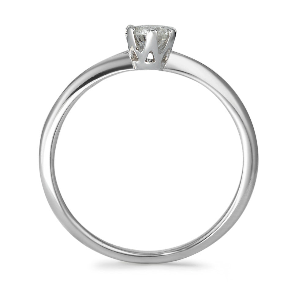 pierścionek zaręczynowy złoto białe 585/14 K Diament 0.20 ct, w-si