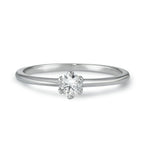 pierścionek zaręczynowy złoto białe 585/14 K Diament 0.20 ct, w-si