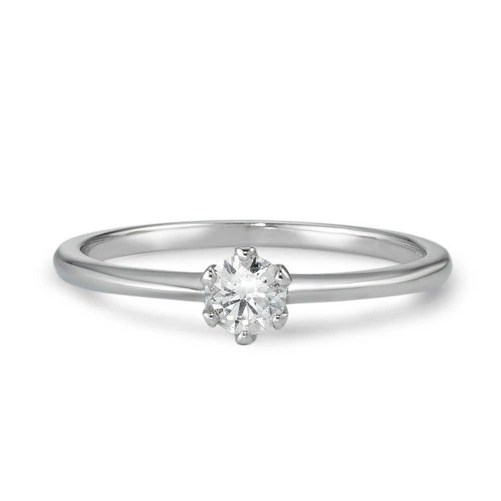 pierścionek zaręczynowy złoto białe 585/14 K Diament 0.20 ct, w-si