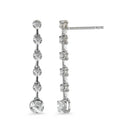 kolczyki wiszące złoto białe 750/18 K Diament 0.49 ct, 12 kamienie, w-si