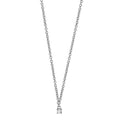 Naszyjnik złoto białe 750/18 K Diament 0.04 ct, w-si 40-42 cm