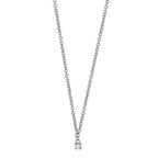 Naszyjnik złoto białe 750/18 K Diament 0.04 ct, w-si 40-42 cm