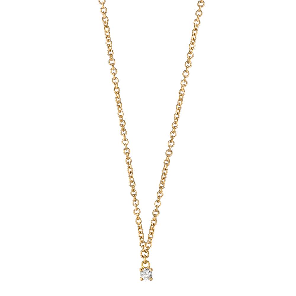 Naszyjnik złoto żółte 750/18 K Diament 0.04 ct, w-si 40-42 cm