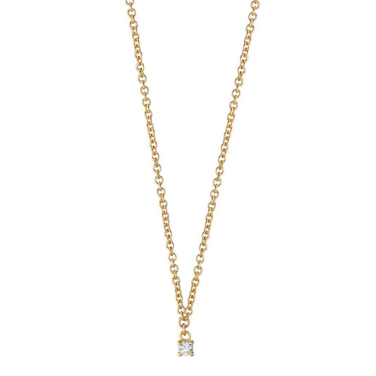 Naszyjnik złoto żółte 750/18 K Diament 0.04 ct, w-si 40-42 cm