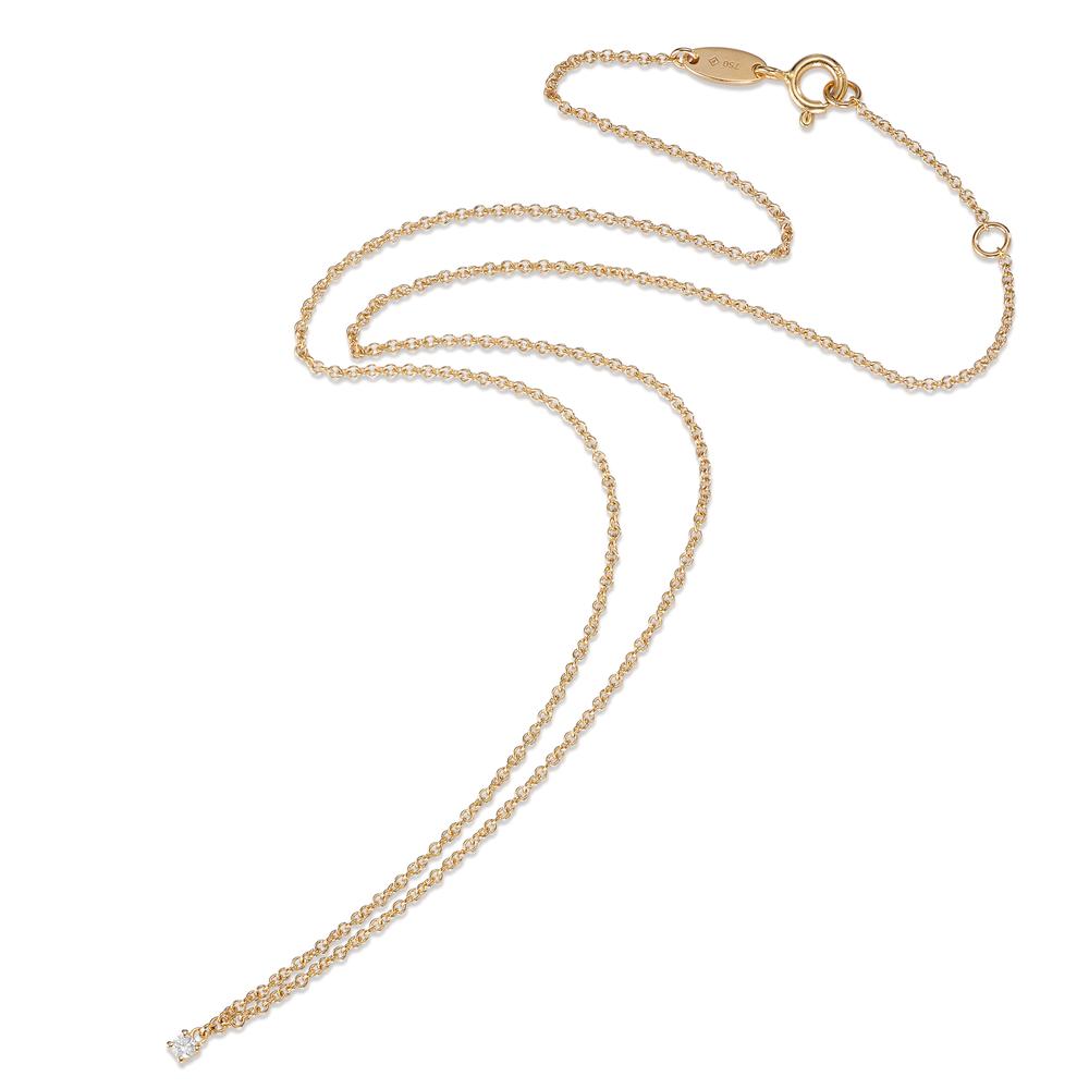 Naszyjnik złoto żółte 750/18 K Diament 0.04 ct, w-si 40-42 cm
