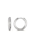 kolczyki koła zatrzaskowe złoto białe 750/18 K Diament 0.16 ct, 24 kamienie, w-si
