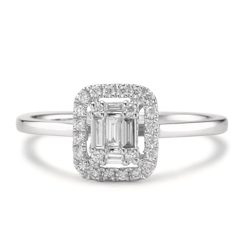 pierścionek zaręczynowy złoto białe 750/18 K Diament 0.32 ct, w-si