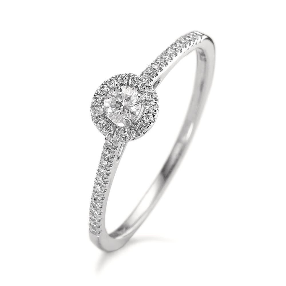 pierścionek zaręczynowy złoto białe 750/18 K Diament 0.21 ct, w-si