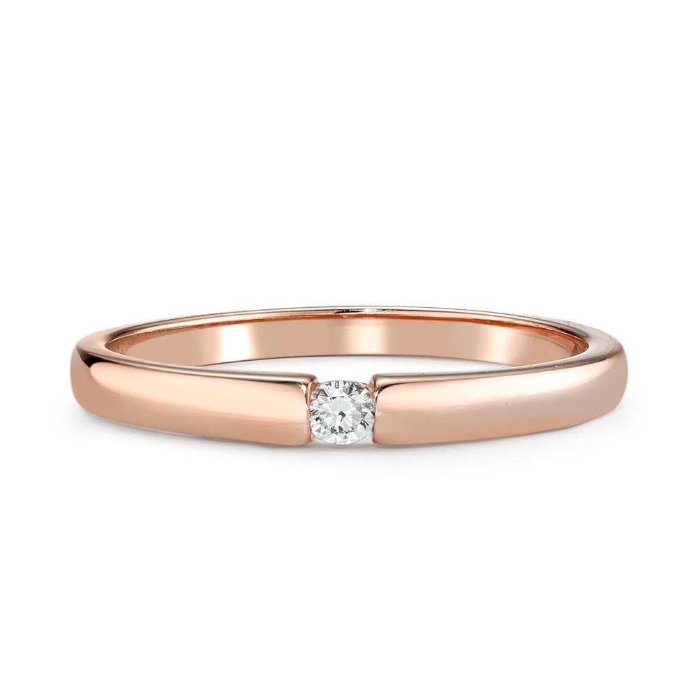 pierścionek zaręczynowy złoto czerwone 585/14 K Diament 0.03 ct, w-si