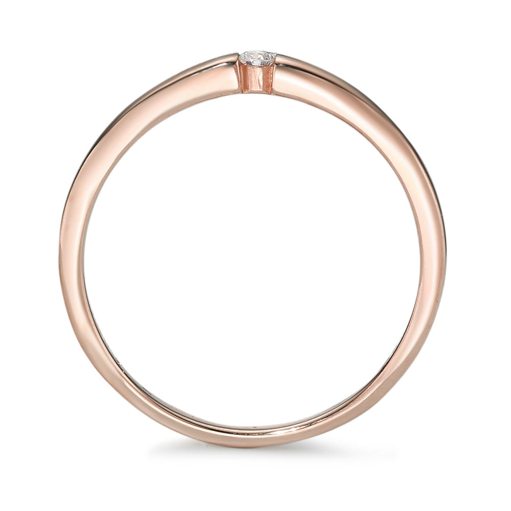 pierścionek zaręczynowy złoto czerwone 585/14 K Diament 0.03 ct, w-si