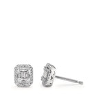 kolczyki wkrętki złoto białe 750/18 K Diament biały, 0.23 ct, w-si