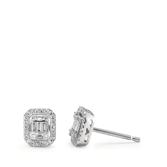 kolczyki wkrętki złoto białe 750/18 K Diament biały, 0.23 ct, w-si