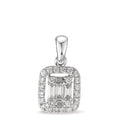 wisiorek złoto białe 750/18 K Diament biały, 0.28 ct, w-si