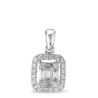 wisiorek złoto białe 750/18 K Diament biały, 0.28 ct, w-si