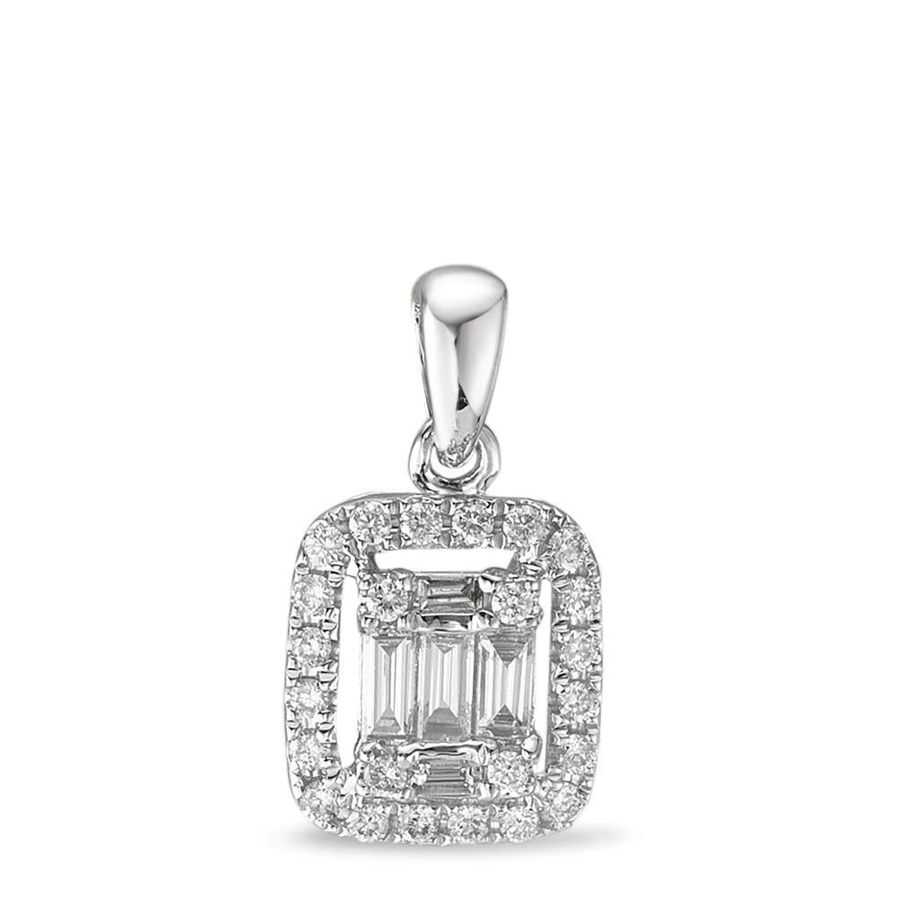 wisiorek złoto białe 750/18 K Diament biały, 0.28 ct, w-si