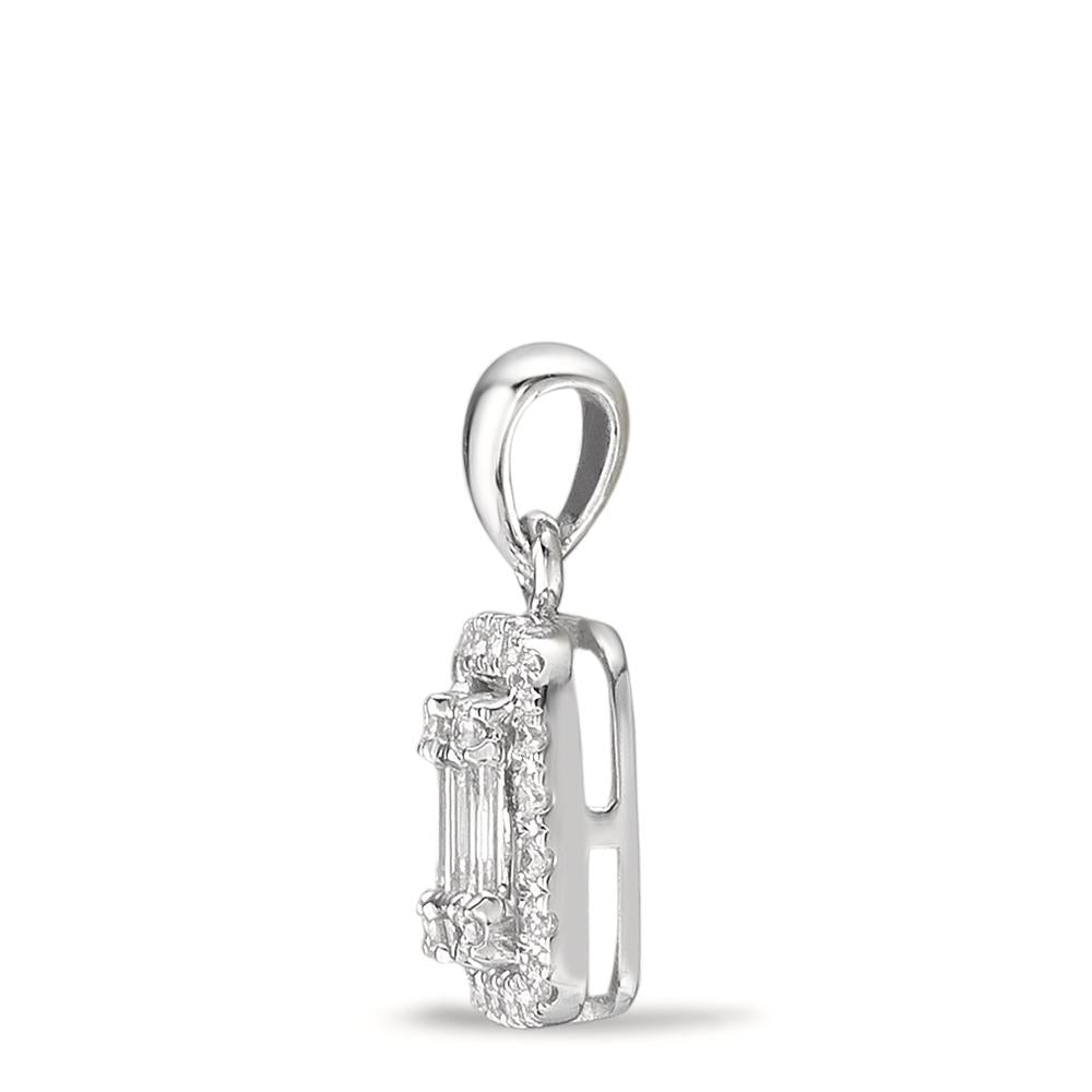wisiorek złoto białe 750/18 K Diament biały, 0.28 ct, w-si
