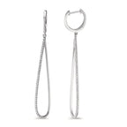 kolczyki wiszące złoto białe 750/18 K Diament 0.29 ct, w-si