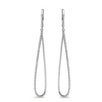 kolczyki wiszące złoto białe 750/18 K Diament 0.29 ct, w-si