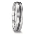 obrączka partnerska złoto białe 585/14 K, cyrkon