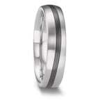 obrączka partnerska złoto białe 585/14 K, cyrkon