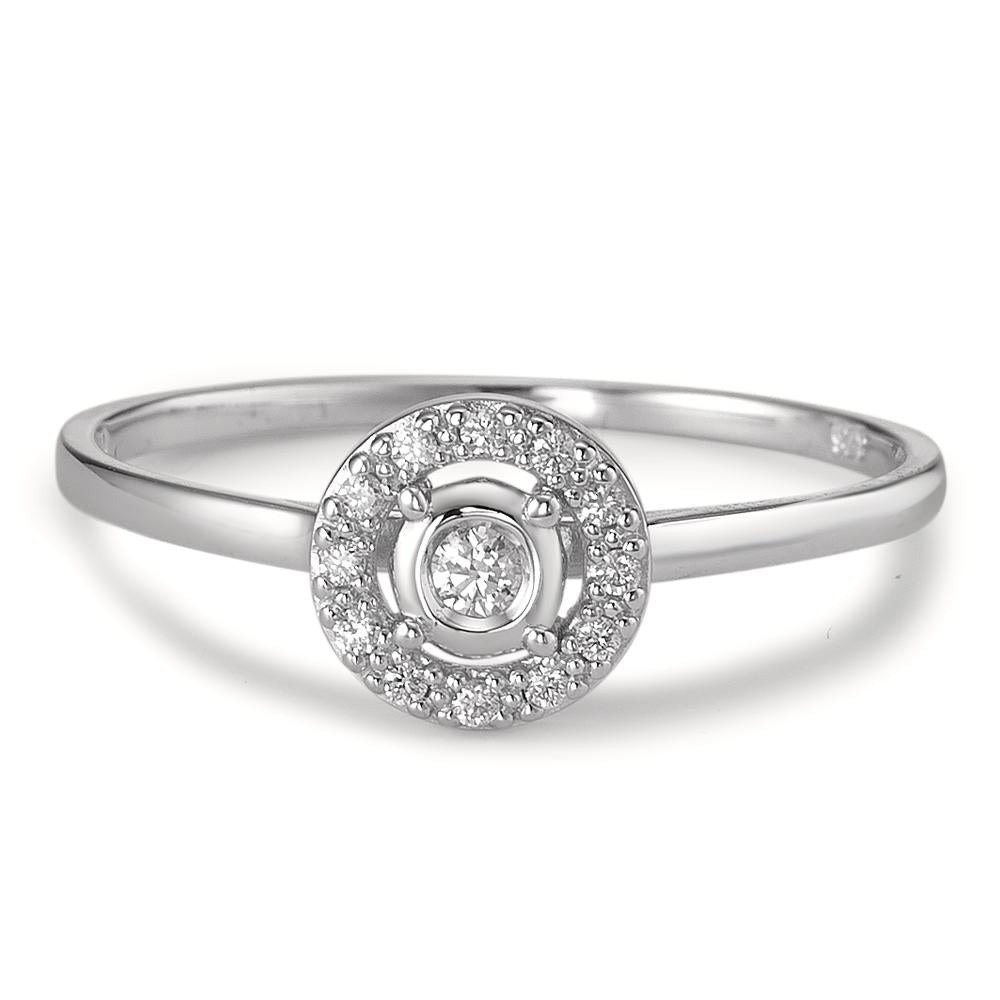 pierścionek zaręczynowy złoto białe 375/9 K Diament 0.09 ct, [Brillant], w-si