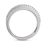 pierścionek złoto białe 750/18 K Diament 0.21 ct, 23 kamienie, [Brillant], w-si