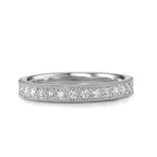 pierścionek pamięci złoto białe 750/18 K Diament 0.25 ct, 15 kamienie, [Brillant], w-si