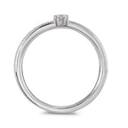 pierścionek zaręczynowy złoto białe 750/18 K Diament 0.16 ct, 19 kamienie, [Brillant], w-si