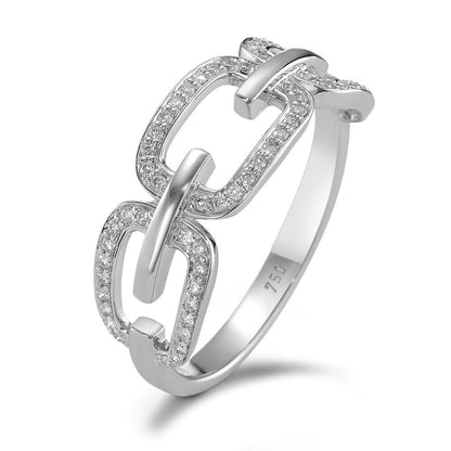 pierścionek złoto białe 750/18 K Diament 0.20 ct, [Brillant], w-si