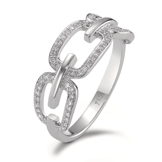 pierścionek złoto białe 750/18 K Diament 0.20 ct, [Brillant], w-si