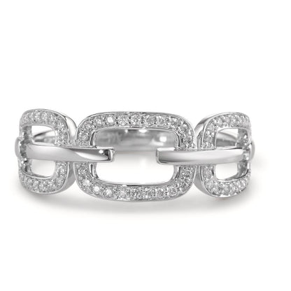 pierścionek złoto białe 750/18 K Diament 0.20 ct, [Brillant], w-si