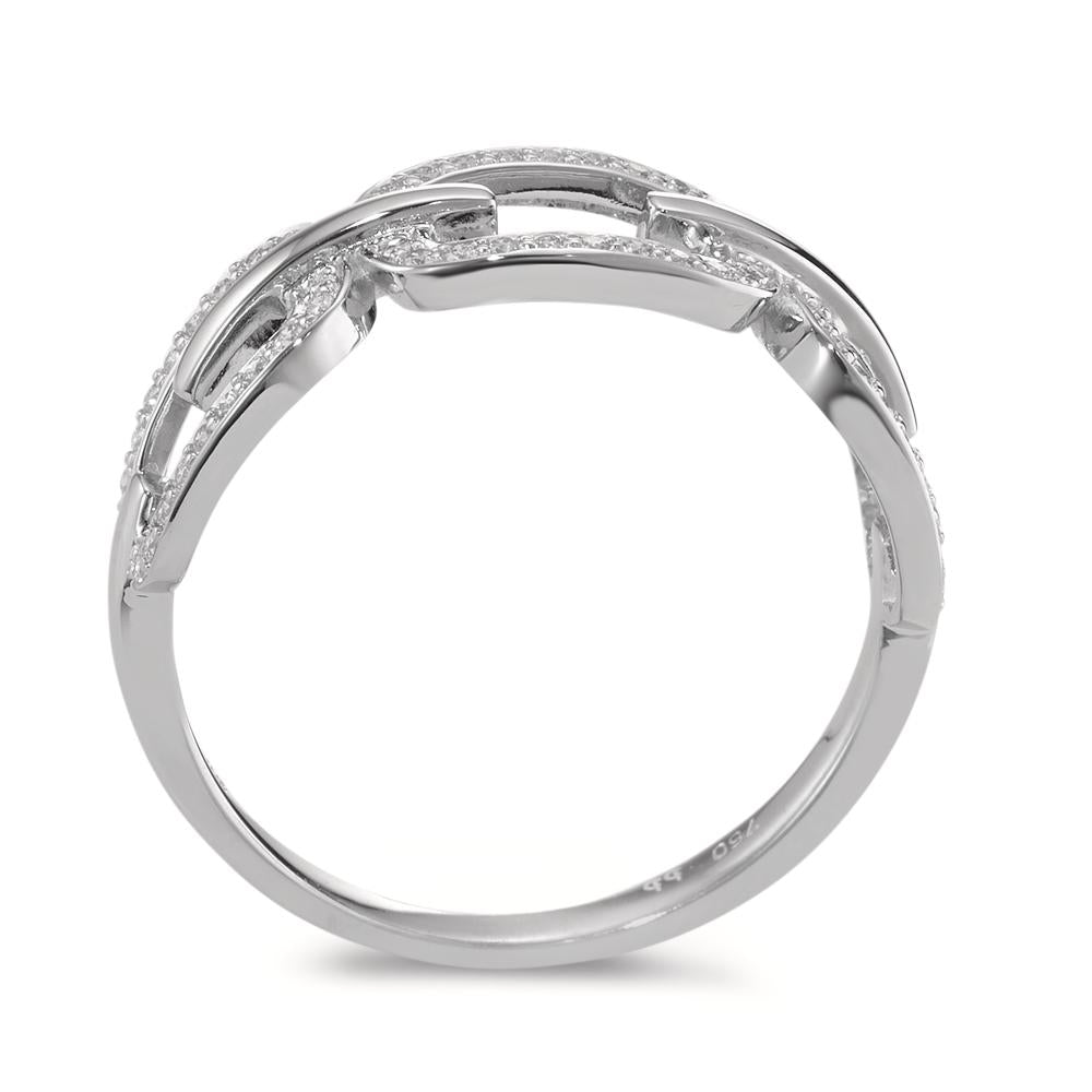 pierścionek złoto białe 750/18 K Diament 0.20 ct, [Brillant], w-si