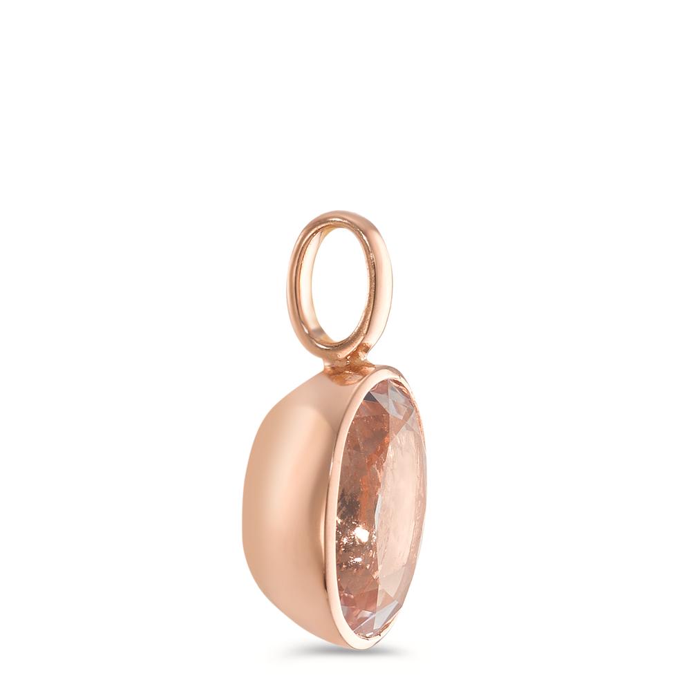wisiorek złoto czerwone 750/18 K Morganit szampan, [oval]