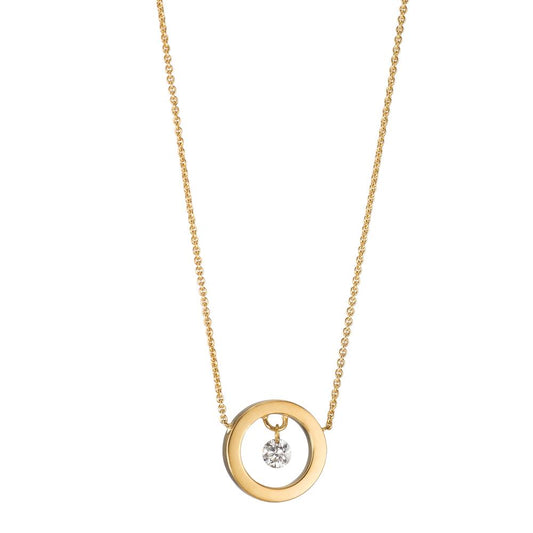 Naszyjnik złoto żółte 750/18 K Diament 0.06 ct 42 cm