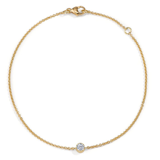 bransoletka złoto żółte 750/18 K Diament 0.10 ct, w-si 16-18 cm