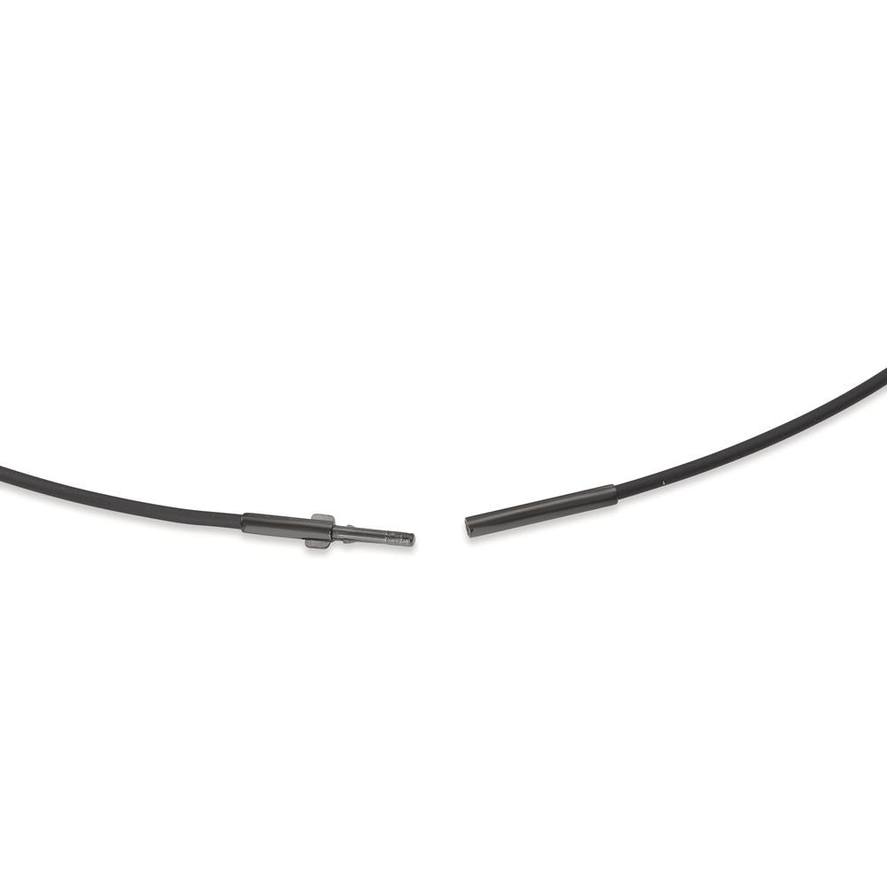 Naszyjnik silikon, stal nierdzewna czarny Powłoka IP 40 cm Ø1 mm