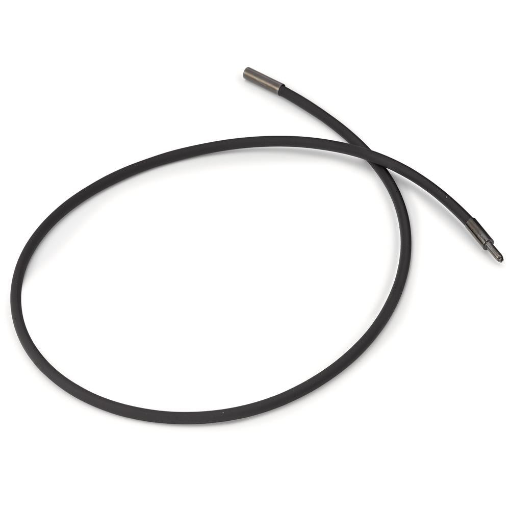 Naszyjnik silikon, stal nierdzewna czarny Powłoka IP 45 cm Ø3 mm