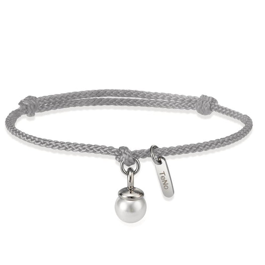 bransoletka materiał perła muszlowa biały, 7 mm 16-21 cm Ø7 mm