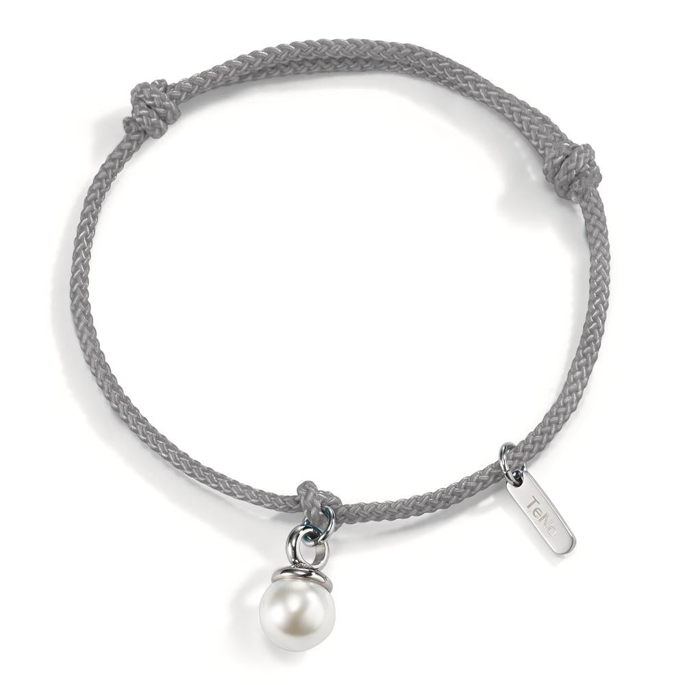 bransoletka materiał perła muszlowa biały, 7 mm 16-21 cm Ø7 mm