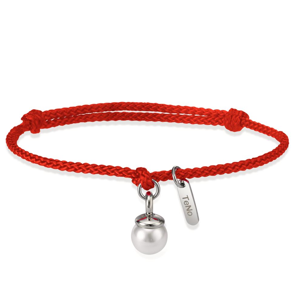 bransoletka materiał, stal nierdzewna perła muszlowa 16-21 cm Ø7 mm