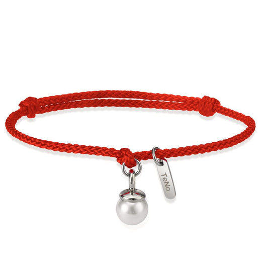 bransoletka materiał, stal nierdzewna perła muszlowa 16-21 cm Ø7 mm
