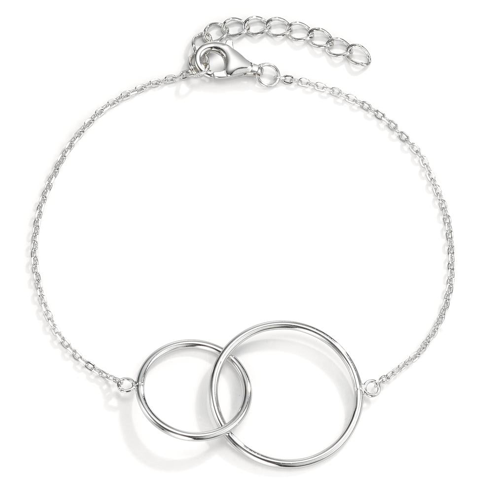 bransoletka srebro rodowany 15-18 cm Ø18 mm