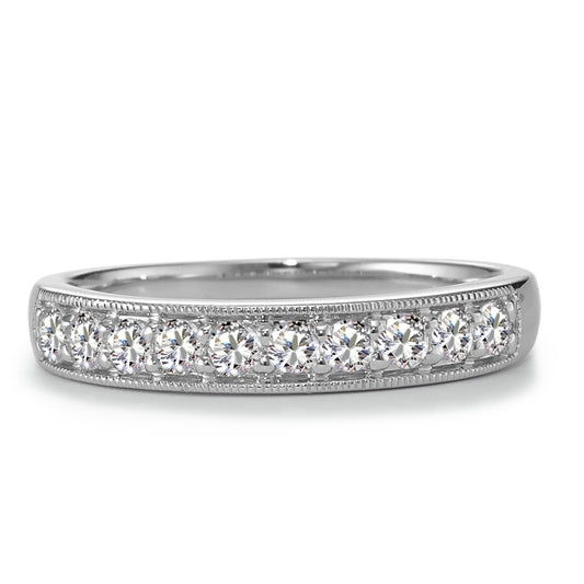 pierścionek pamięci złoto białe 750/18 K Diament 0.35 ct, 10 kamienie, w-si
