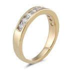 pierścionek złoto żółte 750/18 K Diament 0.50 ct, 10 kamienie, w-si